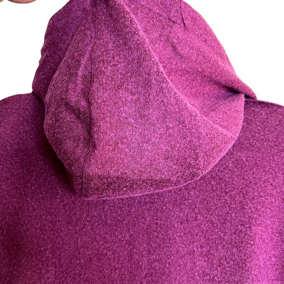 Gymshark Full Zip Hoodie Women’s Large Plum-Pull Zip Heathered Fleece Athleisure - Picture 8 of 12